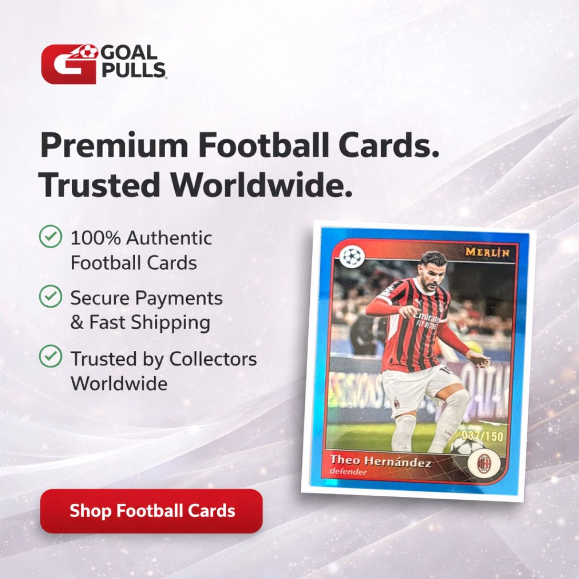 Theo Hernández Merlin Topps Limited Card 037/150 – AC Milan