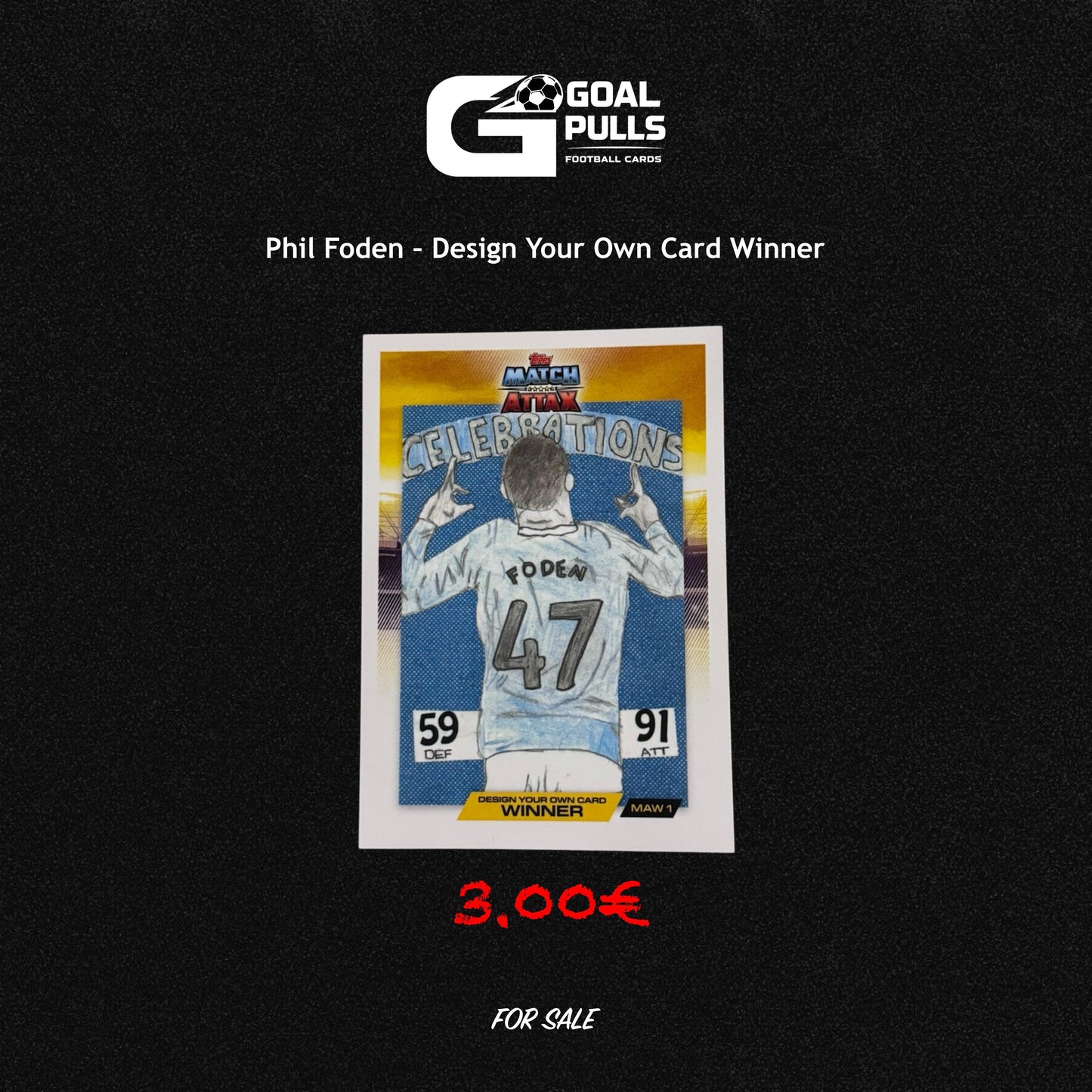 Topps Match Attax Phil Foden Design Your Own Card Winner – Manchester City